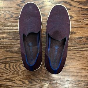 Used but never washed size 10 Rothy’s sneakers maroon